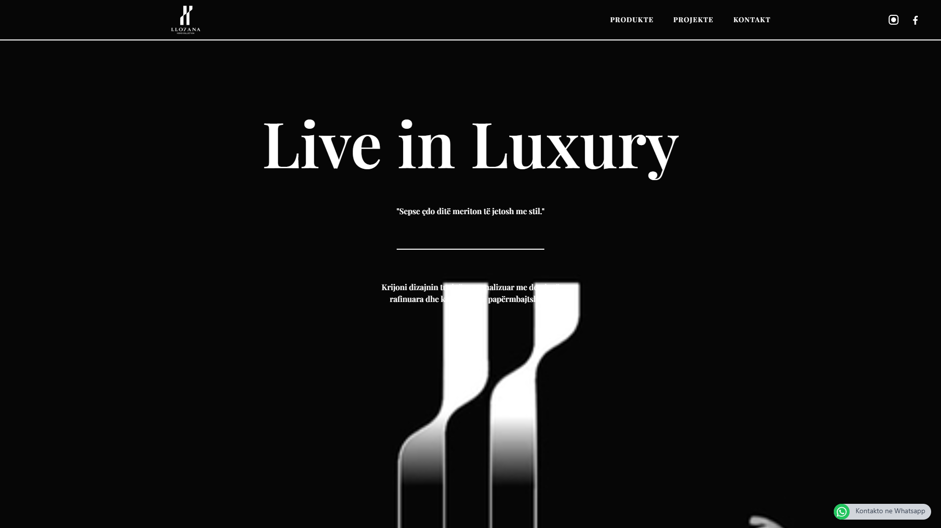 Llozana Website desktop preview