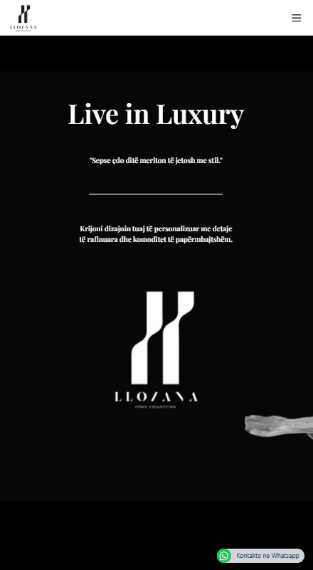 Llozana Website mobile preview